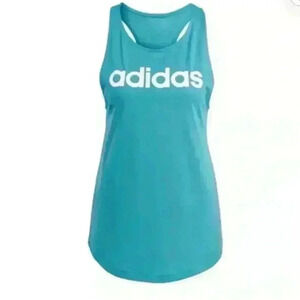 adidas Women's Essentials Loose Logo Tank Top - Blue